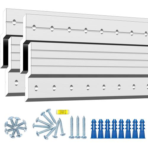 1 Pack French Cleat Picture Hanger 34 Inch Super Heavy Duty- Mirror Hanging Hardware kit Cabinet & Headboard Wall Mounting Brackets - Aluminum Z Bar Clip Hanger Supports 300 lbs