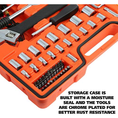 Great Neck MS125 125 Piece Marine Tool Set, Gifts for Men, Dad Gifts, High Visibility, Water-Resistant Boat Tool Box Case, Anti-Rust Chrome-Plated Boat Supplies And Accessories