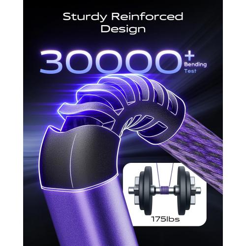 USB A to USB C Cable 60W Fast Charging 6FT, 2Pack USB C Cable for CarPlay | Durable Braided USB to USB C Charger Cord iPhone USB C Cable for iPhone 17 16 15 Pro Max, Samsung Galaxy S26 and More-Purple