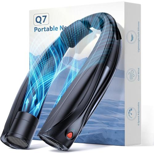 Portable Neck Fan, 6000mAh Personal Fan, 360° Cooling Rechargeable Wearable Fan, 6 Speeds Adjustable Hands-Free Fans for Travel, Outdoor, Office, Ideal Summer Gifts