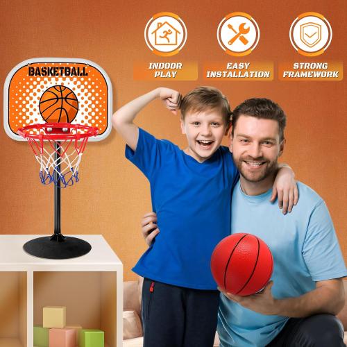 Toddler Basketball Hoop Indoor, Basketball Hoop for Kids Mini Kids Hoops for Outdoor Indoor Goal for Sport Toys Christmas Birthday Gift