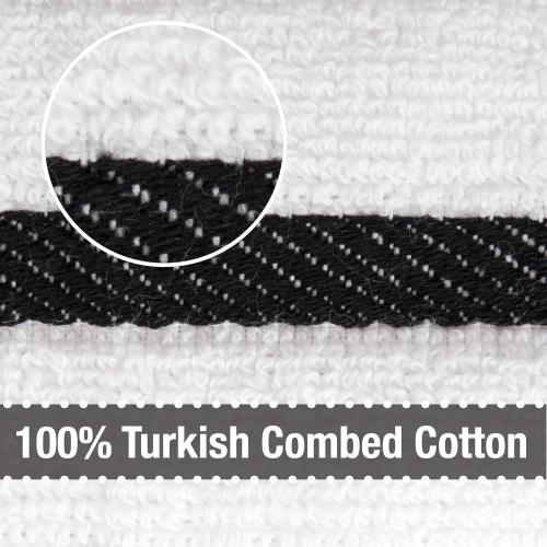 All-Clad Checked Kitchen Towel: Highly Absorbent, Super Soft Long Lasting - 100% Cotton, 17x30 Tea Towel for Cleaning & Drying Dishes, Pans, Glassware, or Countertops, (6-Pack), Black