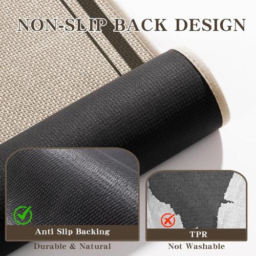 chakme Bathroom Rug Sets 2 Piece, Ultra Thin Bath Mat Quick Dry Bath Mat Set, Absorbent Bath Mat for Bathroom Non Slip Machine Washable, (Light Beige, 17x24 17x32)