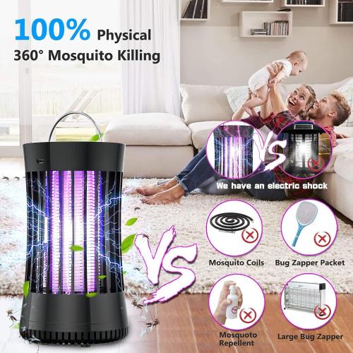(WHITE )AICase Portable USB Electronic Rechargeable Mosquito Killer Lamp/Bug Zapper for Summer Trip,Outdoor Camping,Patio,Home and Garden,Trap Indoor,Moth Trap/Bug Killer/Mosquito Killer Light(white)