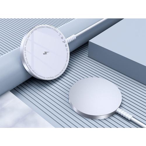 for MagSafe Charger: Magnetic Wireless Charging Pad for iPhone 17 16 15 14 13 12 Series & AirPods 4-2 Pro, Strong Magnet, Aluminum Alloy, USB-C/A Ports, Ultra-Thin & Portable, Ideal for Desk & Bedside