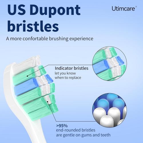 Replacement Toothbrush Heads Compatible with Philips Sonicare Electric Toothbrush, 10 Pack, Refills