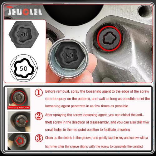 22PCS Wheel Locking Nut Key Kit Compatible with BMW Series