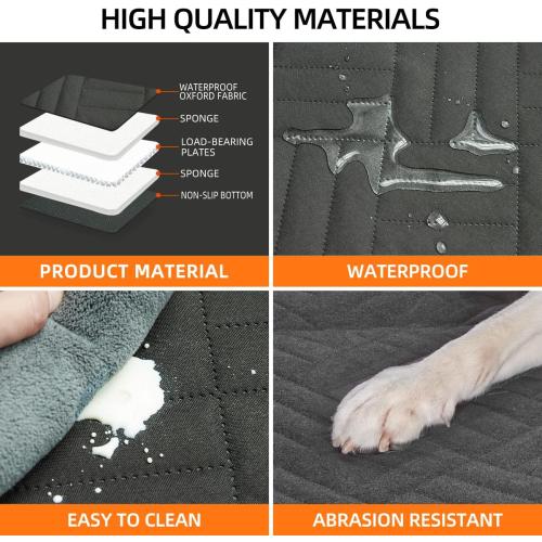 Black 52x52 YJGF Back Seat Extender,Dog Seat Cover for Back Seat,Hard Bottom Car Seat Cover for Dogs,Dog Hammock for Car,Back Seat Pet Cover for Dogs(Black)