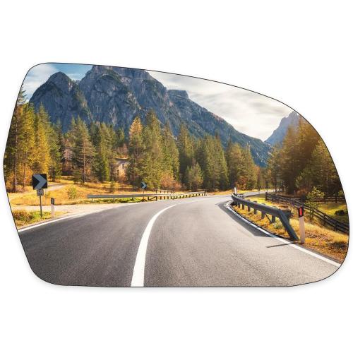 SCITOO Right Side Mirror Glass Fit for 2010-2015 For AUDI A3/S3/A4/S4/A5/S5 W/HEATED Chrome Convex Replacement Side Mirror Glass RM04155-16PRF