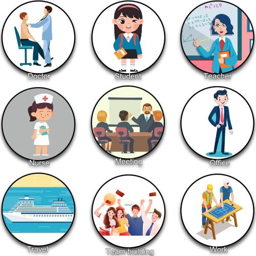 ID Card Holder, Heavy Duty ID Card Holder for Students, Teachers, Office Workers, Doctors, Nurses, School, Hospital, Corporate Exhibition (Black)