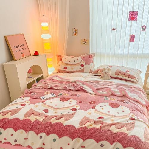 MorroMorn Pink Twin Blanket for Bed Couch Daybed, Fall Super Soft Fleece Blankets for Girls Kids Teen Preppy Dorm - Cozy Fluffy Plush Lightweight