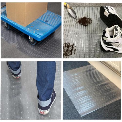 Plastic Carpet Runner 27in x 6ft Clear Floor Runner for Carpet Protection with Spikes Non-Slip & Stain-Resistant Rug Protector for Carpeted Hallway or Entrance or Other Foot Traffic Areas