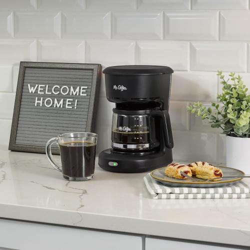 Mr. Coffee® 5-Cup Mini Brew Switch Coffee Maker, Black
