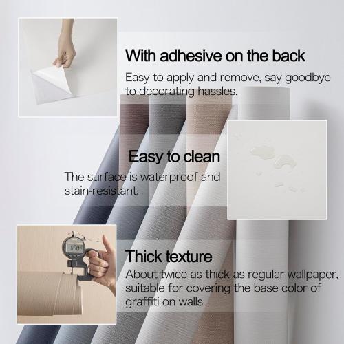 24x393 White Grasscloth Peel and Stick Fabric Textured Contact Paper Linen Wallpaper Vintage Matte Frosted Waterproof Flax Seagrass Wallpaper for Bedroom Bathroom Kitchen (Off-White)