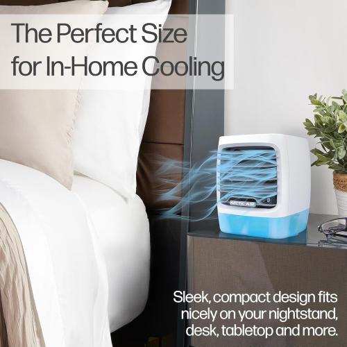 Arctic Air Chill Zone Evaporative Cooler with Hydro-Chill Technology, Portable Fan with 4 Adjustable Speeds, 8-Hour Cooling, Fan for Bedroom, Living Room, Basement, Office & More