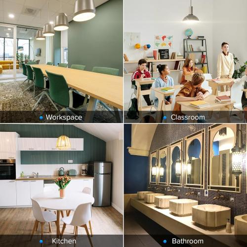 SANSI 350W Equivalent A19 LED Light Bulb, 5500 Lumens Bright Light Bulb, Non-Dimmable E26 3000K Warm White LED Bulb, 22.5 Years Lifetime 40W Power Energy Saving Bulb for Home Workspace Classroom