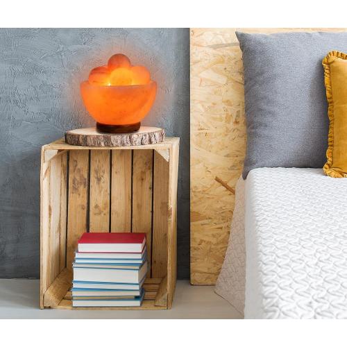 Spantik Himalayan Fire Bowl Salt Lamp with 6 Massage Balls Premium Quality Authentic from Pakistan