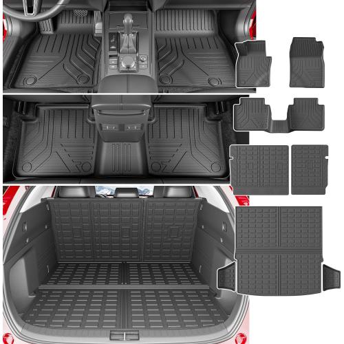 Floor Mat Compatible with 23-25 Mazda CX50 Cargo Mat Trunk Mat Backrest Mat Cargo Liner Replacement for 2023-2025 Mazda CX-50 Accessories (Cargo Mat Backrest Mat Floor Mat)