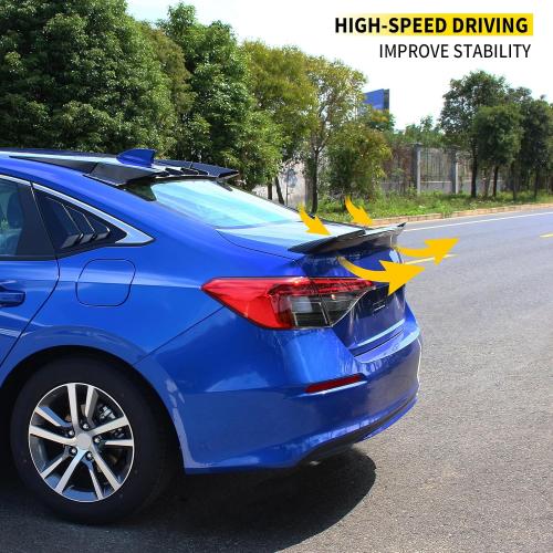 Spoiler Wing Compatible with 2022-2025 2026 Honda Civic Sedan Spoiler Trunk Rear Spoiler Wing Lip for Honda Civic Sedan Accessories (Glossy Carbon Fiber Pattern)