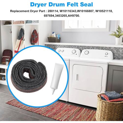 280114 -WP280114 Replacement Whirlpool Dryer Drum Felt Seal