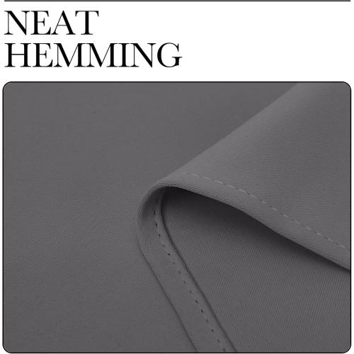 NICETOWN Blackout Curtain Panels for Window - Thermal Insulated Rod Pocket Blackout Drapes/Draperies for Dining Room (2 Panels, W62 x L84 inches, Grey)