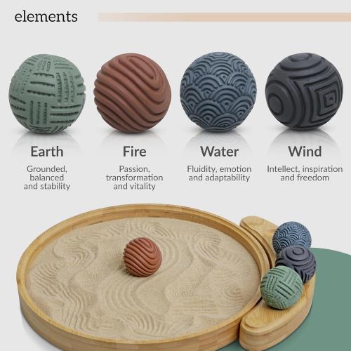 12 ENSO SENSORY Japanese Zen Garden Kit for Desk – 12” Bamboo Sand Garden Zen Décor | Meditation Gift | Sensory Therapy Tool for Mindfulness & Emotional Wellness