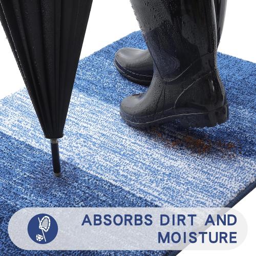 Kitinjoy Indoor Outdoor Door Mat, 30x27 Non-Slip Dirt Trapper Doormats