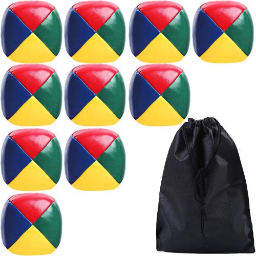 Set of  10 Pack Juggling Balls Beginners Juggling Balls Durable and Colorful with a Bag for Juggle Toy Game