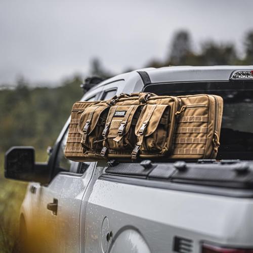 Savior Equipment American Classic Tactical Double Long Gun Bag Pistol Transportation Case w/Backpack Strap, Lockable Compartment, Available Length in 32 36 42 46 51 55