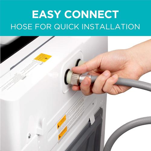 BLACK DECKER Small Portable Washer, Washing Machine for Household Use, Portable Washer 1.7 cu.Ft with 8 Cycles, Transparent Lid & LED Display