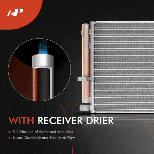 A-Premium Air Conditioning A/C Condenser Compatible with Ford Transit-150, Transit-250, Transit-350 HD, 2020-2020 V6 3.5L, Replace# LK4Z19712A