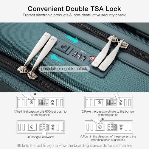 Hanke Grace Carry On Luggage with Wheels Airline Approved Hard Shell Suitcases with Front Pocket，Top Opening Luggage with TSA Lock for Short Business Travel，Blackish Green.