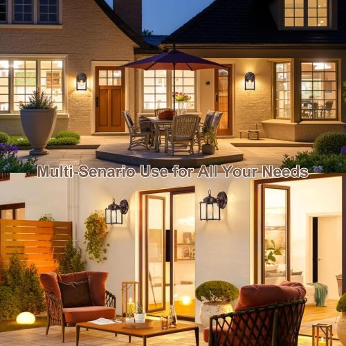 GRUENLICH Outdoor Wall Light Fixture, Clear Glass, Bronze, 2 Pack | Exterior Porch Light Wall Sconce Lantern for House, Patio, Garage, Anti-rust Metal, E26 Socket 60W Max