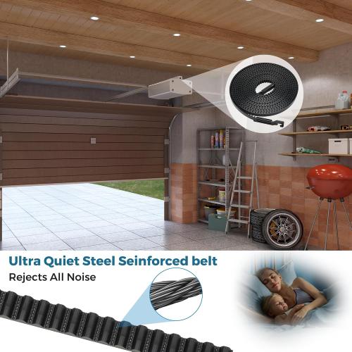 Upgrade 41A5250‑1 Belt for 8ft High Garage Door, 261 Garage Door Opener Belt Compatible with Chamberlain/Craftsman/LiftMaster/Sentex/Whisper Garage Door Opener, Model WD822KD