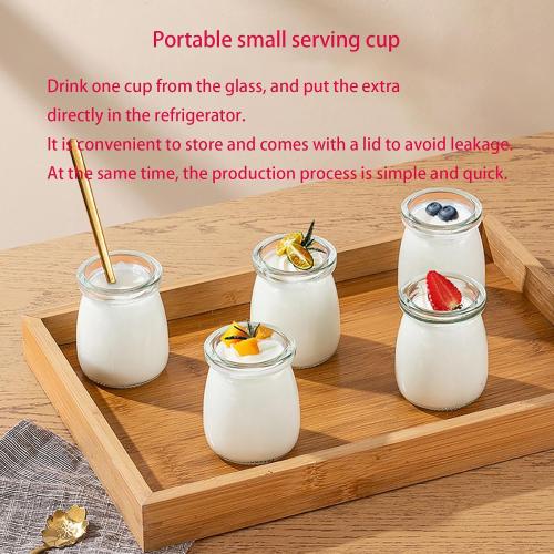 Yogurt Maker with 5 Glass Jars 1.2L Automatic Yogurt Maker with Temperature Control 36-Hour Fermentation Stainless Steel Design Suitable for Homemade Greek and Vegan Yogurt
