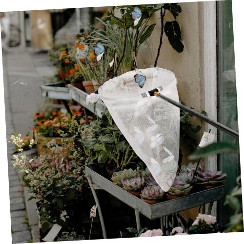 Outdoor Retractable Butterfly Catching Net Alloy Handle Mesh Design Lightweight Catcher for Fishing and Observation