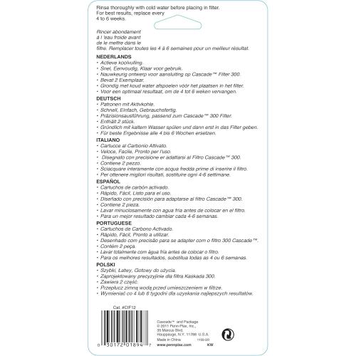 Penn-Plax Cascade 600 Filter Replacement Carbon Cartridges (2 Pack) – Provides Chemical Filtration for Freshwater and Saltwater Aquariums