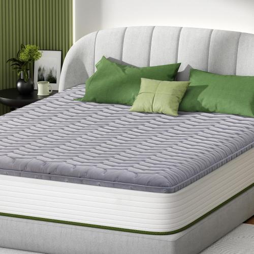 Premium Foam Twin Mattress Topper 3 Inch, Medium Firm Bed Pad for Supportive Sleep and Pressure Relief, Durable Foam Layer, 75 x 39 Inches, Gray
