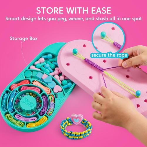 Klever Kits Friendship Bracelet Making Kit, Arts and Crafts for Kids Ages 6-12, Birthday Present for Teen Girl, Children's Jewelry Craft Set, Charm Jewelry Making Kit Supplies, 10 Knot Styles by JOVA