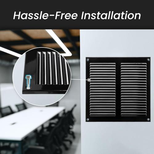 2pk Repa Market White Air Vent Cover 16 x 8 Inch (Outer Dimensions) - Steel Return Air Grilles - for Ceiling and Sidewall - HVAC - with Protection Screen (15.74'' x 7.87'' Inch)