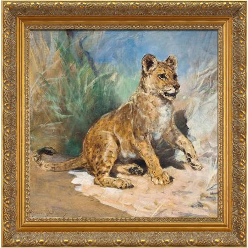 Vintage Gold Frame for 12x12 Canvas Paintings, 2.4” Wide Finished Wood Ornate Frame for Oil Painting Art Prints Landscape Family Portrait, Victorian Antique Gallery Wall Decor(No Glass & Back)