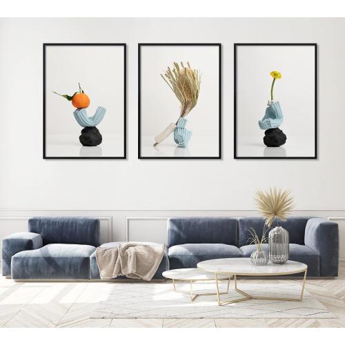 ELSKER&HOME 20x28 Frame, Picture Frame 3 Pack Black | Poster Frame 20x28 for Horizontal or Vertical Wall Mounting, Sturdy and Scratch-proof