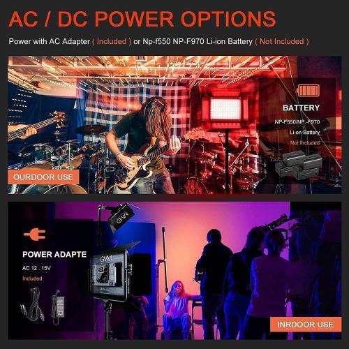 GVM 1000D RGB Led Video Light with 2 Softboxes, Photography Lighting Kit with Bluetooth Control, Full Color Video Lighting Kit with 18 Applicable Scenes, 2 Packs Led Light Panel for Video Shooting