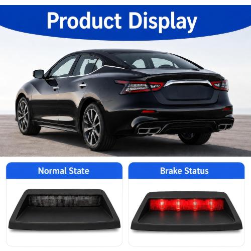 3rd Brake Light Full LED Rear Center Waterproof High Mount Stop Light Lamp Compatible with 2016 2017 2018 2019 2020 2021 2022 2023 Nissan Maxima