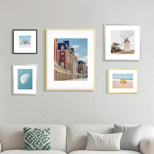FrameWorks 12x18 Brushed Aluminum Poster Frames – Modern Brushed Metal Design w/Shatterproof Plexiglass, Perfect for Posters, Artwork, Paintings, Wall Displays – Home or Office Decor, Gold - 1 Pack