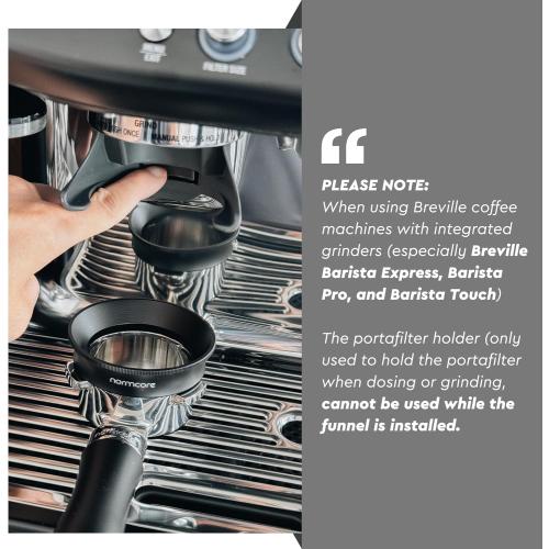 Normcore 54mm Magnetic Dosing Funnel V2 - Espresso Coffee Dosing Ring - 18mm Anodized Aluminum with 8 Neodymium Magnets Fits 54mm Breville Portafilter