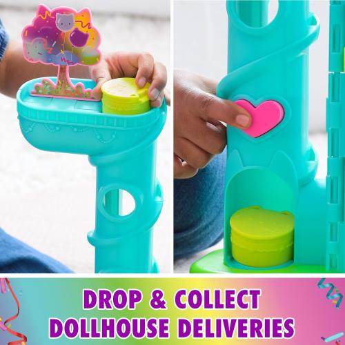 DREAMWORKS GABBY'S DOLLHOUSE, 14 Pc Celebration Dollhouse, 25-Inches Tall, with Toy Figures, Doll House Furniture & 10 Sounds, Kids Toys for Girls & Boys Ages 3