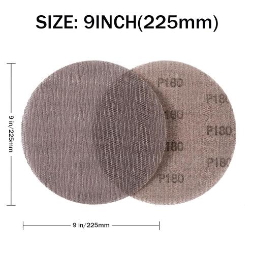 9 inch Mesh Abrasive Sanding Disc Dust Free Hook and Loop Mesh Sanding Paper Sheets 10 Pieces 80 Grit Sandpaper for Drywall Sander Wood Metal Car Polishing Grinding