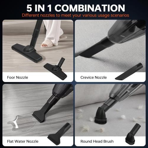 THINKWORK Handheld Vacuum Cordless 20V with Battery, Strong Suction Powerful Handheld Vacuum Cordless 150W Motor, Portable Shop Vac Wet/Dry with HEPA Filtration for Floor, Carpet