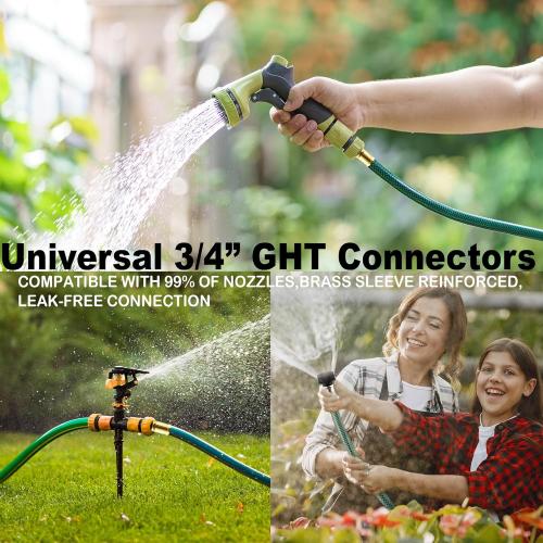 Orgrimmar Garden Hose No Leaking for Watering: No Kink and Lightweight - 1/2 Water Hoses 15 FT with Fittings for Outdoor and Yard
